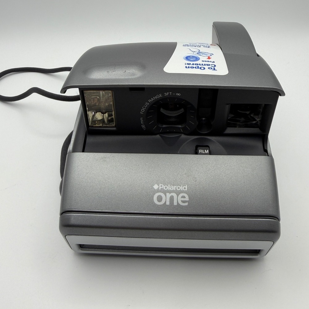 Polaroid One Instant Film Camera‎ Silver Folding 600 Series Untested